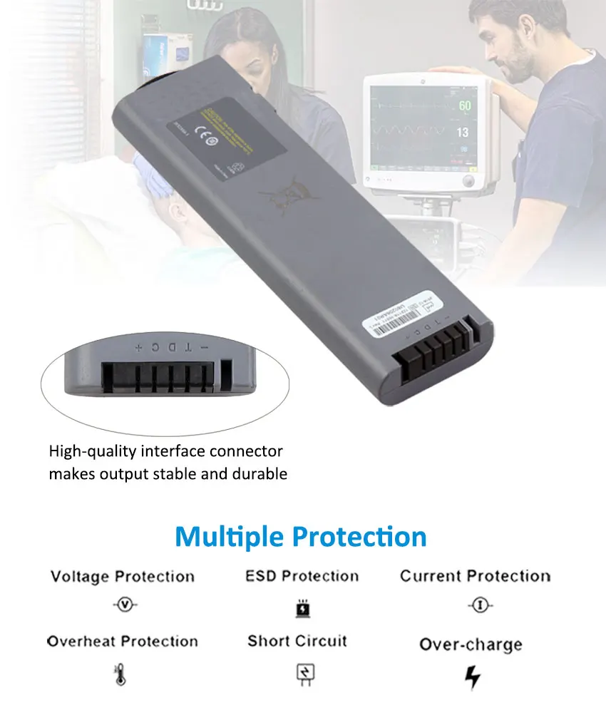 Imagem -02 - Bateria de Substituição Kingsener para ge Healthcare Monitor Flex3s3p B650 B105 B125 122118-35511 U80206ar01 2036984001 67wh