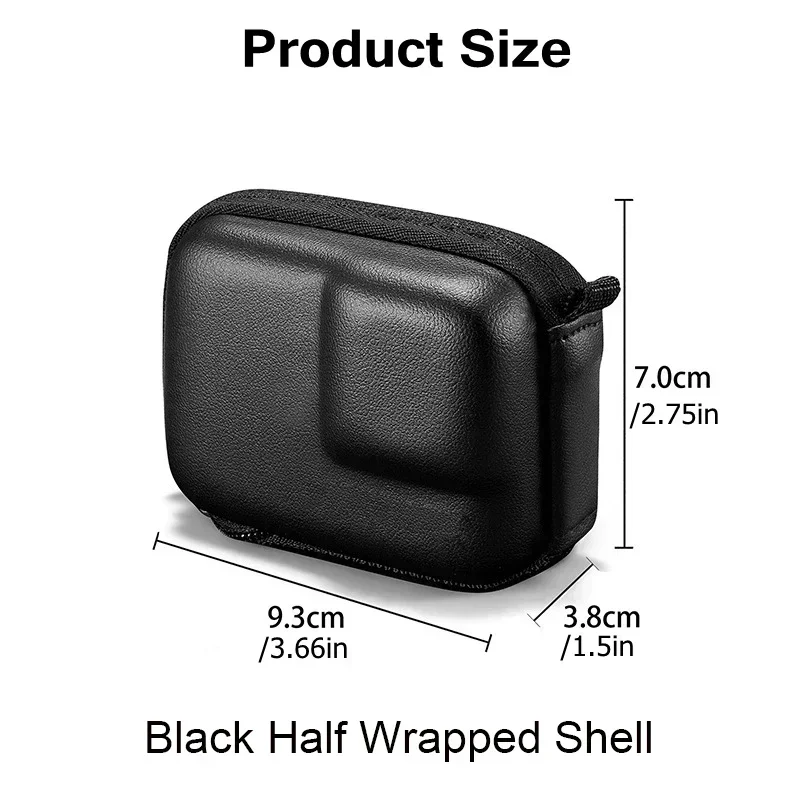 حقيبة صغيرة على شكل صدفة ملحقات الكاميرا حقيبة حمل صلبة لـ Gopro Hero 12 11 10 9 Harf ملفوفة من مادة EVA