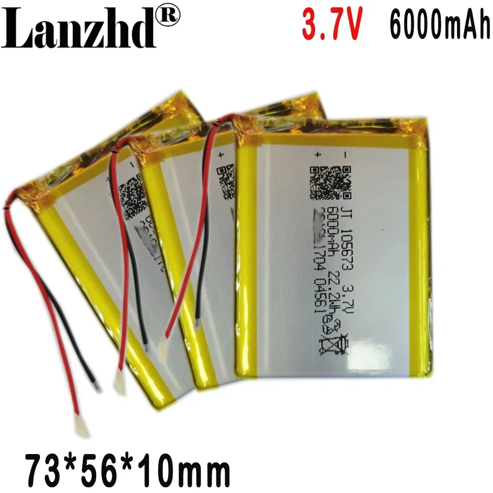 Li polymer lithium battery 6000MAH 3.7V For mobile power series  energy storage equipment 115673  105673