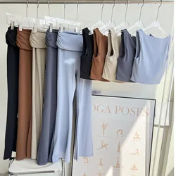 Reggiseno da Yoga con schiena a U ad alto supporto per donna, canotta Slim Fit con tuta Fitness abbinata ai pantaloni