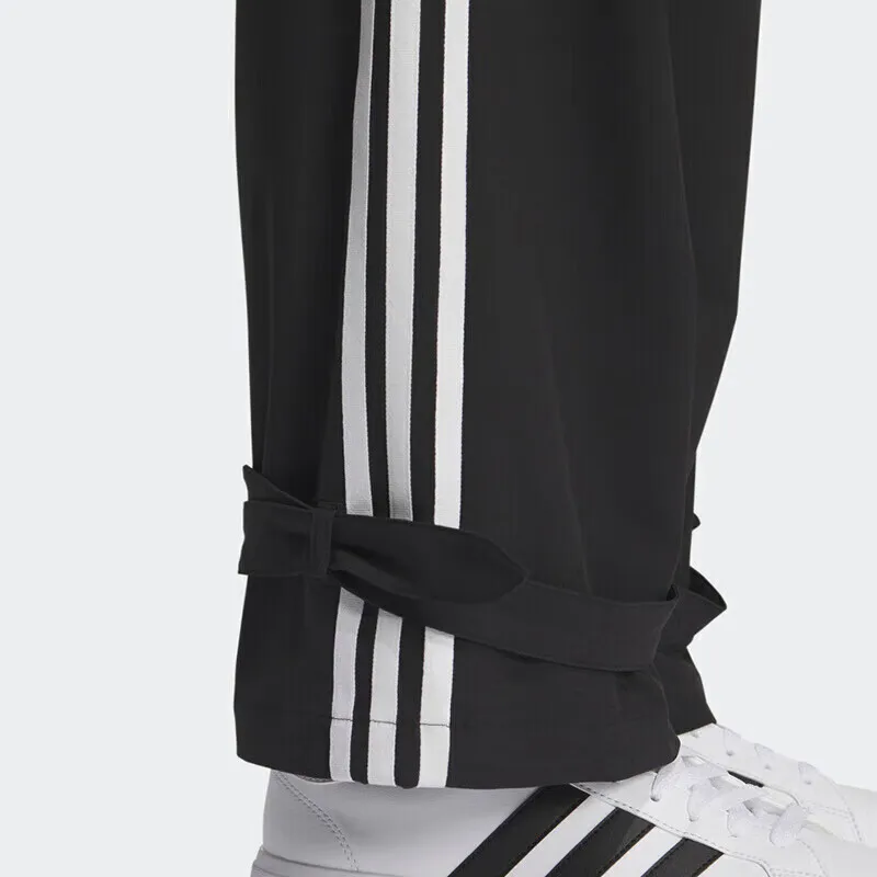 Adidas NEO Black Wide - leg Pants with Brand Marking and Adjustable Cuffs - Stylish and Comfortable for Casual Wear