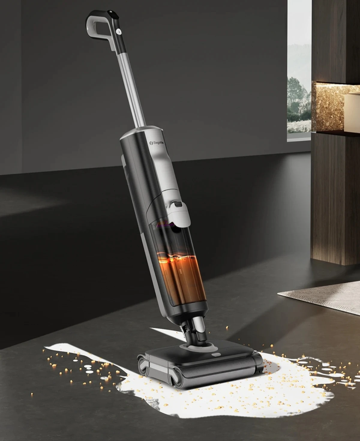 

Беспроводная ручная машина для чистки ковров «V5», двойные щетки для домашней швабры с самоочищающимся пылесосом для влажной и сухой уборки