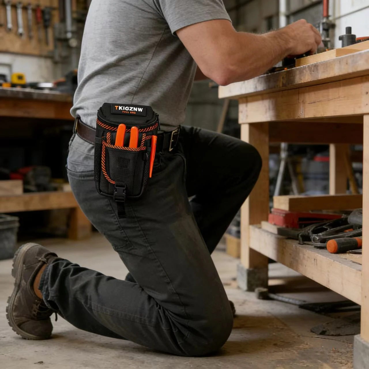TKIGZNW B015 Quick Hang Multi-Functional Tool Waist Bag Mobile Phone Pouch for Logistics Express Warehouse Management