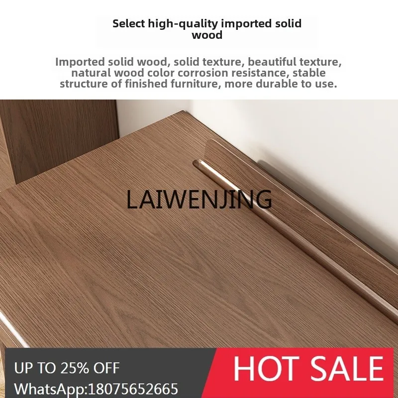 LYN Solid wood computer desk Home workbench Simple modern bedroom Study table