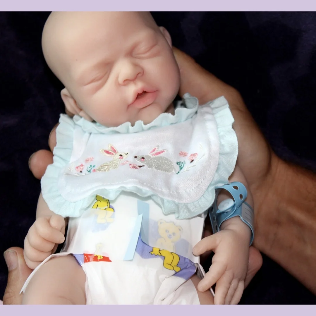 13-calowe Malowane i Niepomalowane Lalki Reborn Dziewczynki z Otwartymi Ustami, Wykonane z Solidnego Silikonu, Miękkie w Dotyku, Ręcznie Robione, Idealne na Prezent dla Noworodka