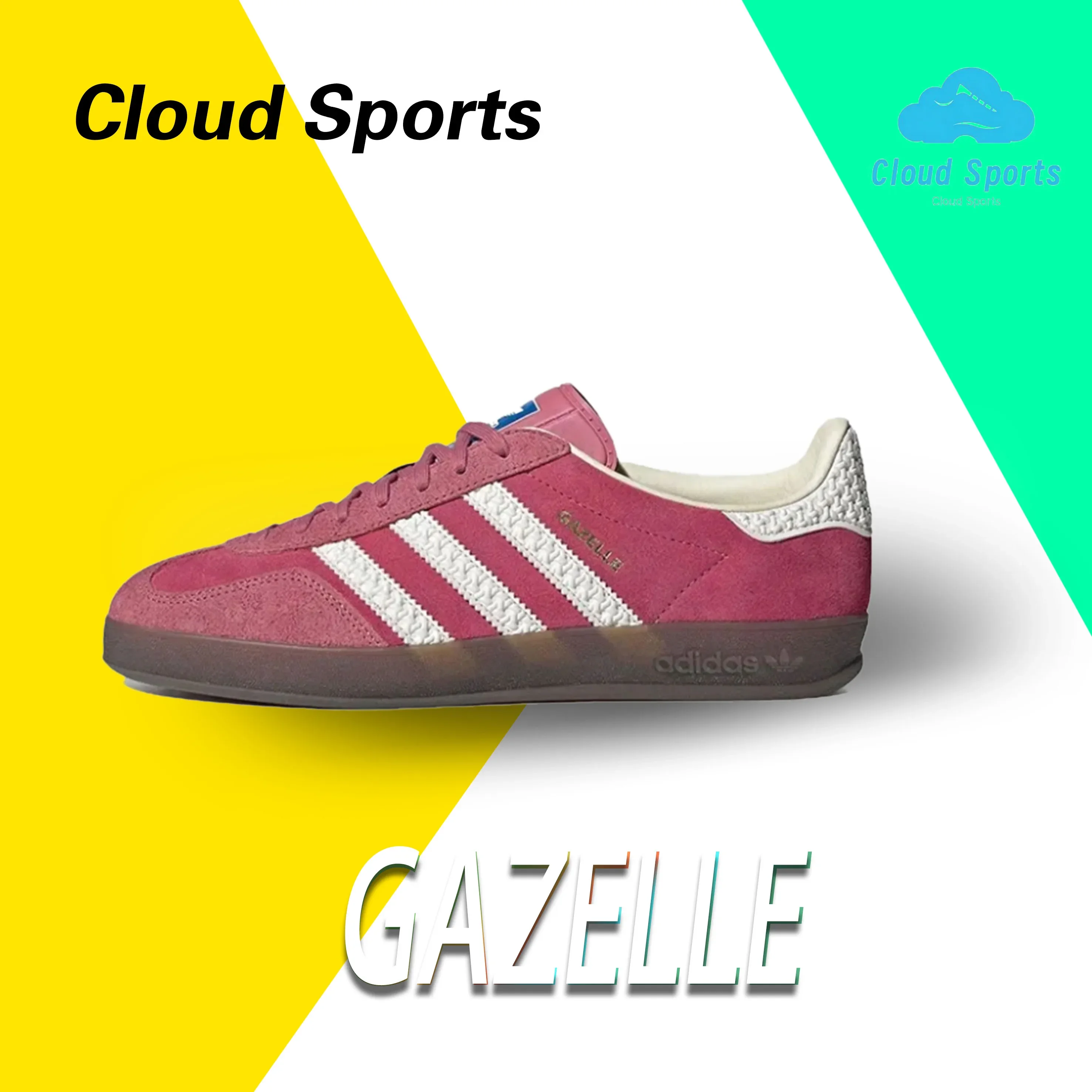 adidas originals GAZELLE INDOOR Men's and women's same models versatile casual easy comfortable low-top board shoes pink