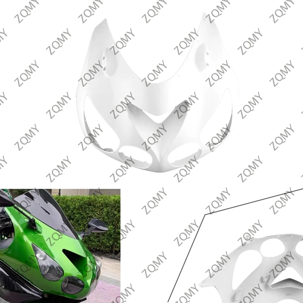 

Motorcycle Upper Front Nose Cowl Fairing For KAWASAKI ZX14R 2006 2007 2008 2009 2010 2011 Injection Mold ABS Unpainted White