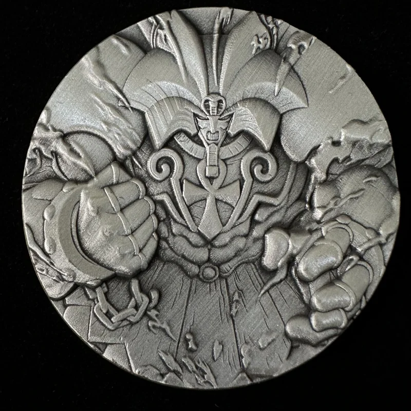 เหรียญโลหะยูกิโอ บลูอายส์ ไวท์ ดราก้อน เอ็กโซเดีย เทพอียิปต์ คุริคาระ ดิวินคาร์เนท ของเล่นแอคชั่นฟิกเกอร์ อนิเมะ เกม คอลเลคชั่น