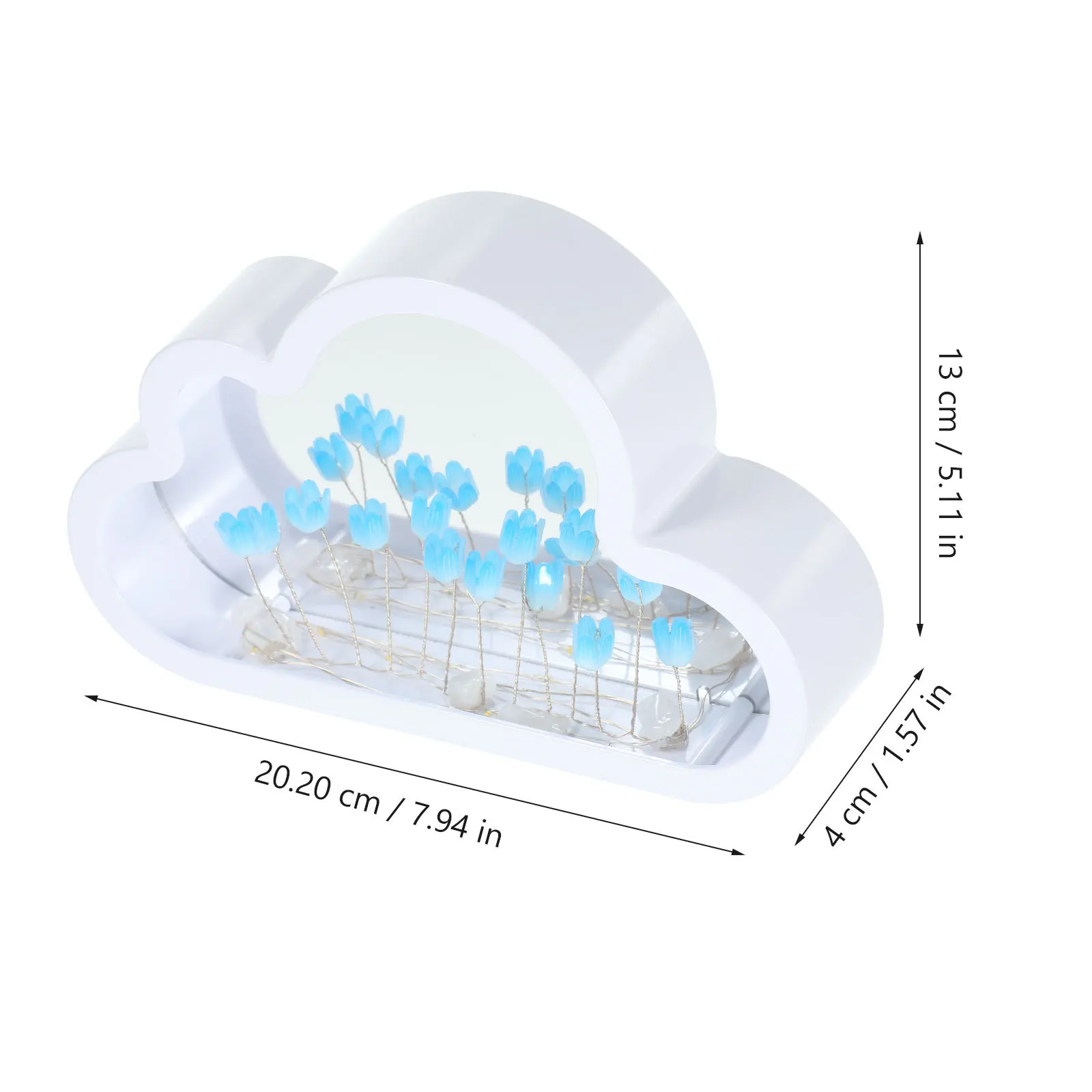 1 مجموعة 1 مجموعة سحابة شكل توليب داخل مصباح الليل غرفة نوم ديكور ضوء دافئ توهج الجمالية هدية المنزل الداخلي