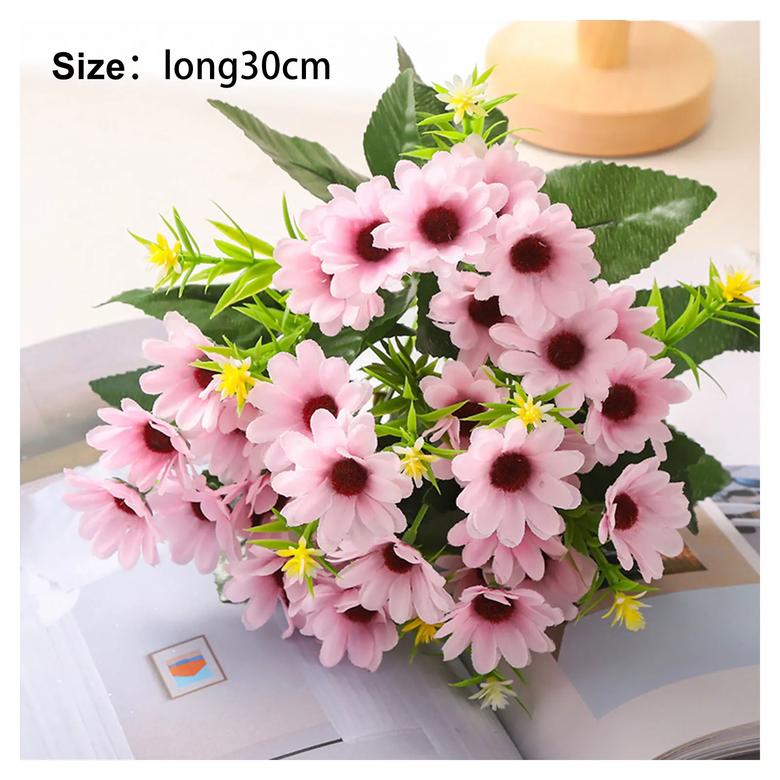 

Valentine's Day Decor Flowers Artificial Simulated Realistic Fake Flower Branch Desktop Dining Table Fireplace Decor Flowers