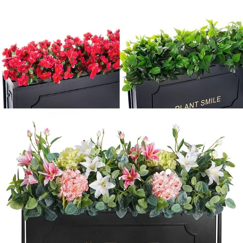 

Complete set of outdoor landscaping bionic plants, outdoor fence decoration, fake flower trough, flower box, grass potted plants