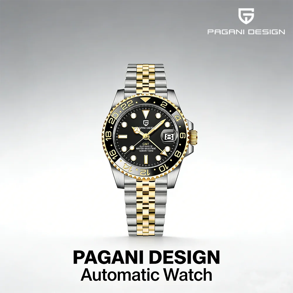 

Мужские механические часы V3 PAGANI DESIGN 40 мм, люксовые, с функцией GMT, сапфировым стеклом, из нержавеющей стали, водонепроницаемые до 100 м, автоматические