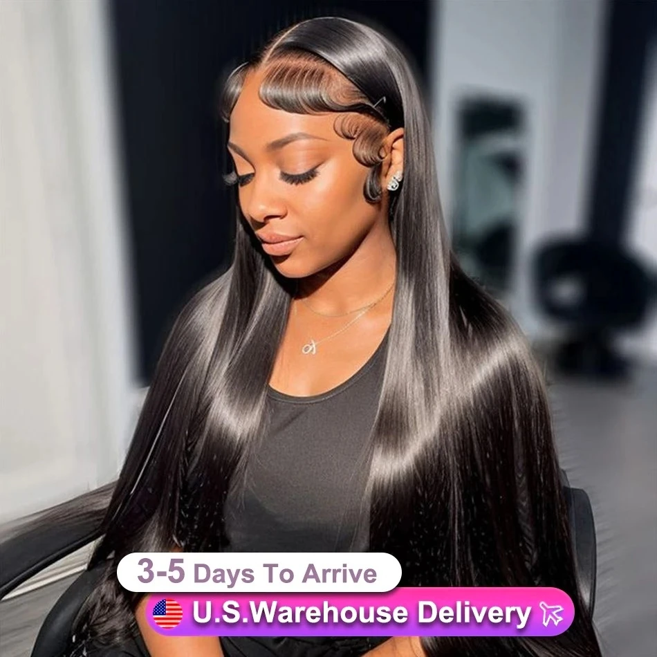 

200 Density Straight Human Hair Wigs 13x6 HD Lace Front Body Wave Human Hair Wigs For Black Women Pre Plucked With Baby Hair