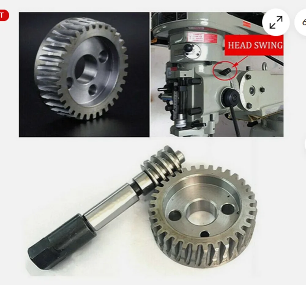 

1 Set CNC Milling Machine Part Adjustable Worm gear +Turbine Gear Fit For Bridgeport Mill