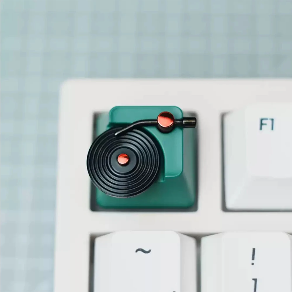 

ESC Keycaps for Mechanical Keyboard Resin Keycap Backlit Gaming Keyboards Key Caps Custom Vinyl Records CD Rotate Gifts