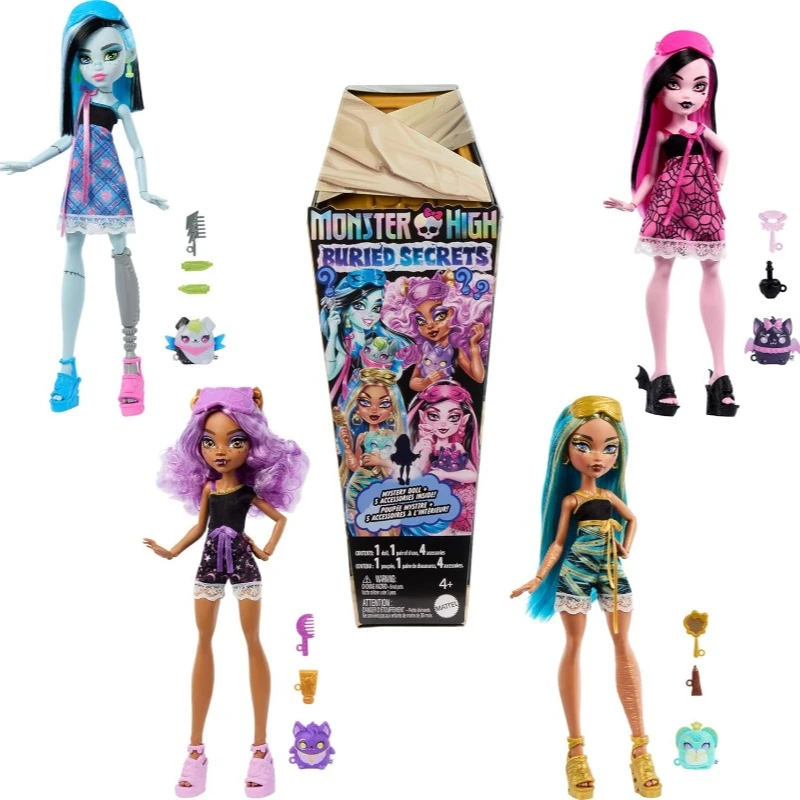 

New Surprise Doll Monster High Buried Secrets Dolls and Accessories Cozy Creepover Theme with Mystery Doll 5 Unboxing Surprises