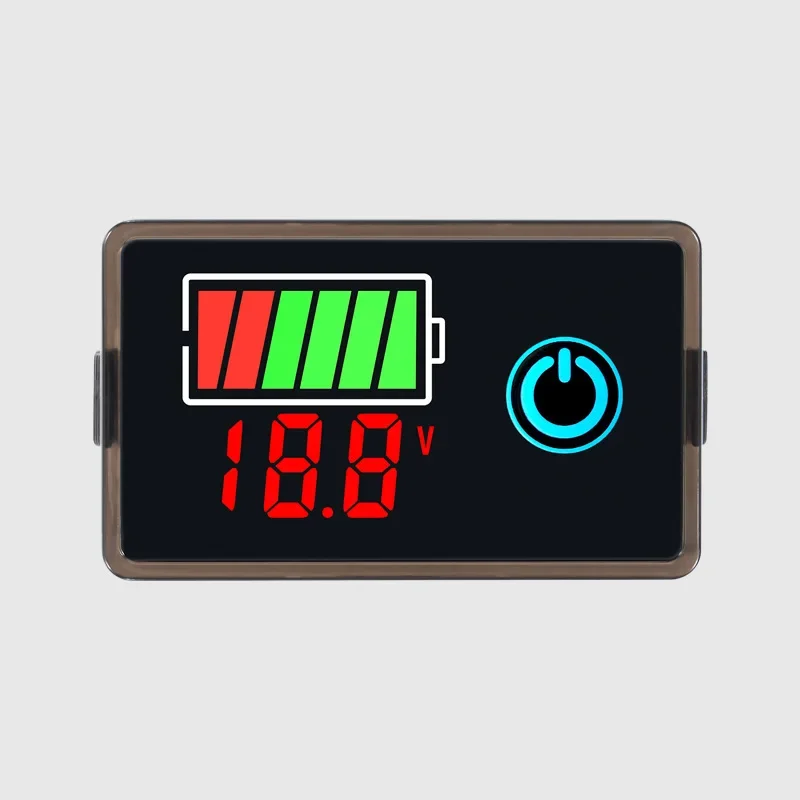 Two-wire LED Digital Voltmeter,DC8-100V 12v 24v 36v 48v 60v 72v Battery Monitor Lithium LiFePO4 Lead-Acid Battery Capacity Meter