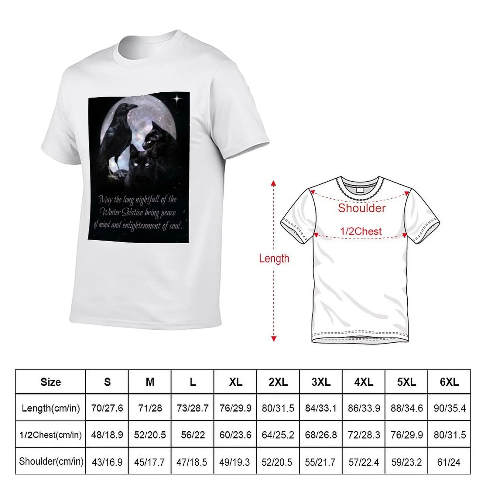 Gothic Pagan Wicca Winter Solstice Blessing T-Shirt custom t shirt tees mens workout shirts