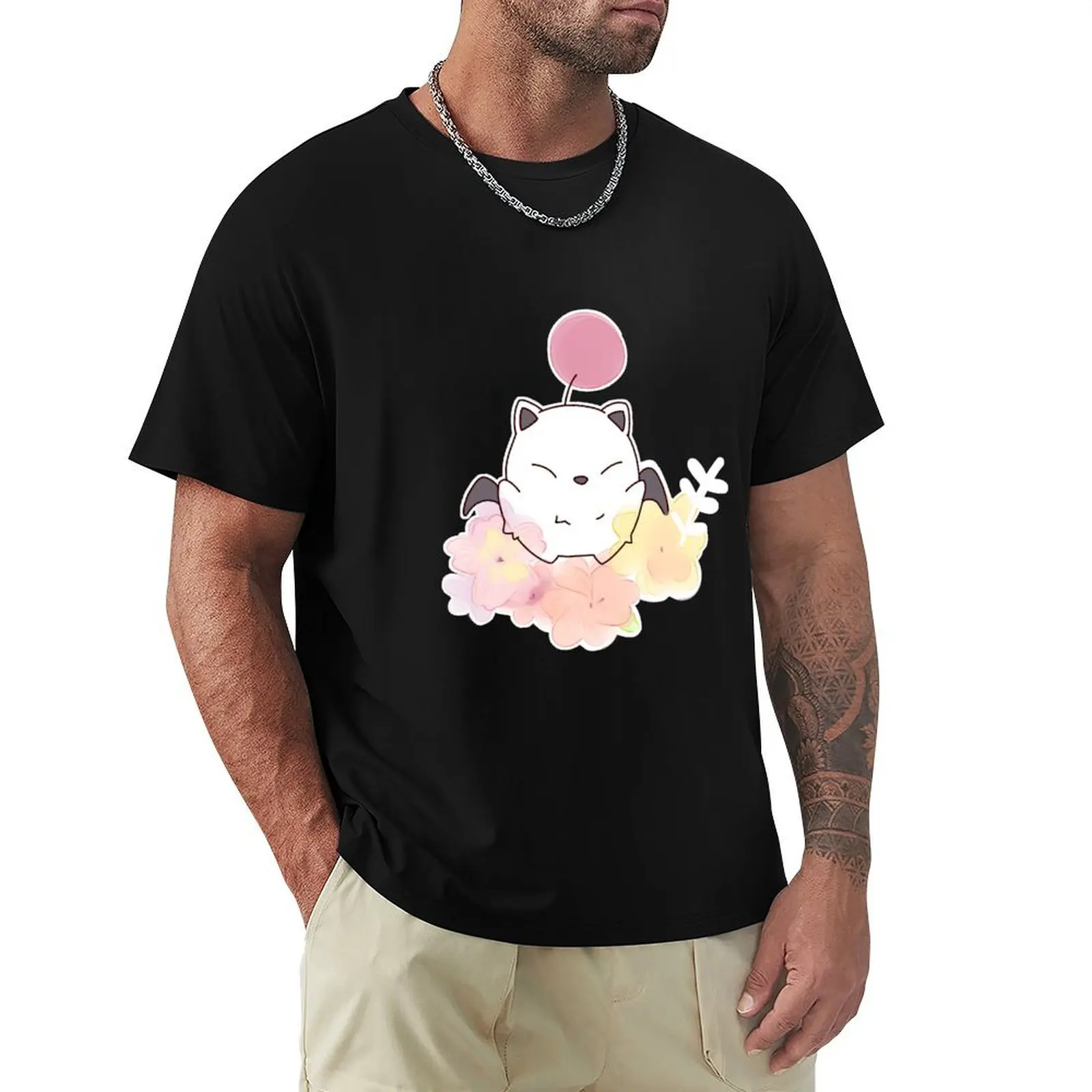 

Moogle pink T-Shirt Funny t-shirts croswit shirt man luxury t-shirt customs t shirts for men cotton