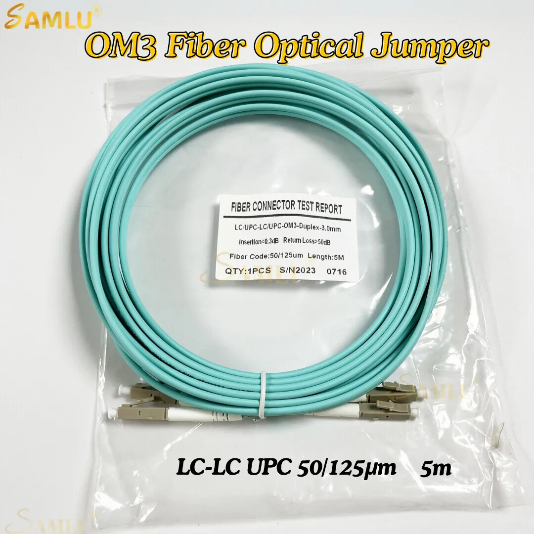 10pcs/lot 5M LC-LC UPC DUPLEX Multimode 2.0/3.0mm 10 GIGABIT 50/125 MULTIMODE FIBER OPTIC CABLE OM3 PATCH CORD Jumper Cable