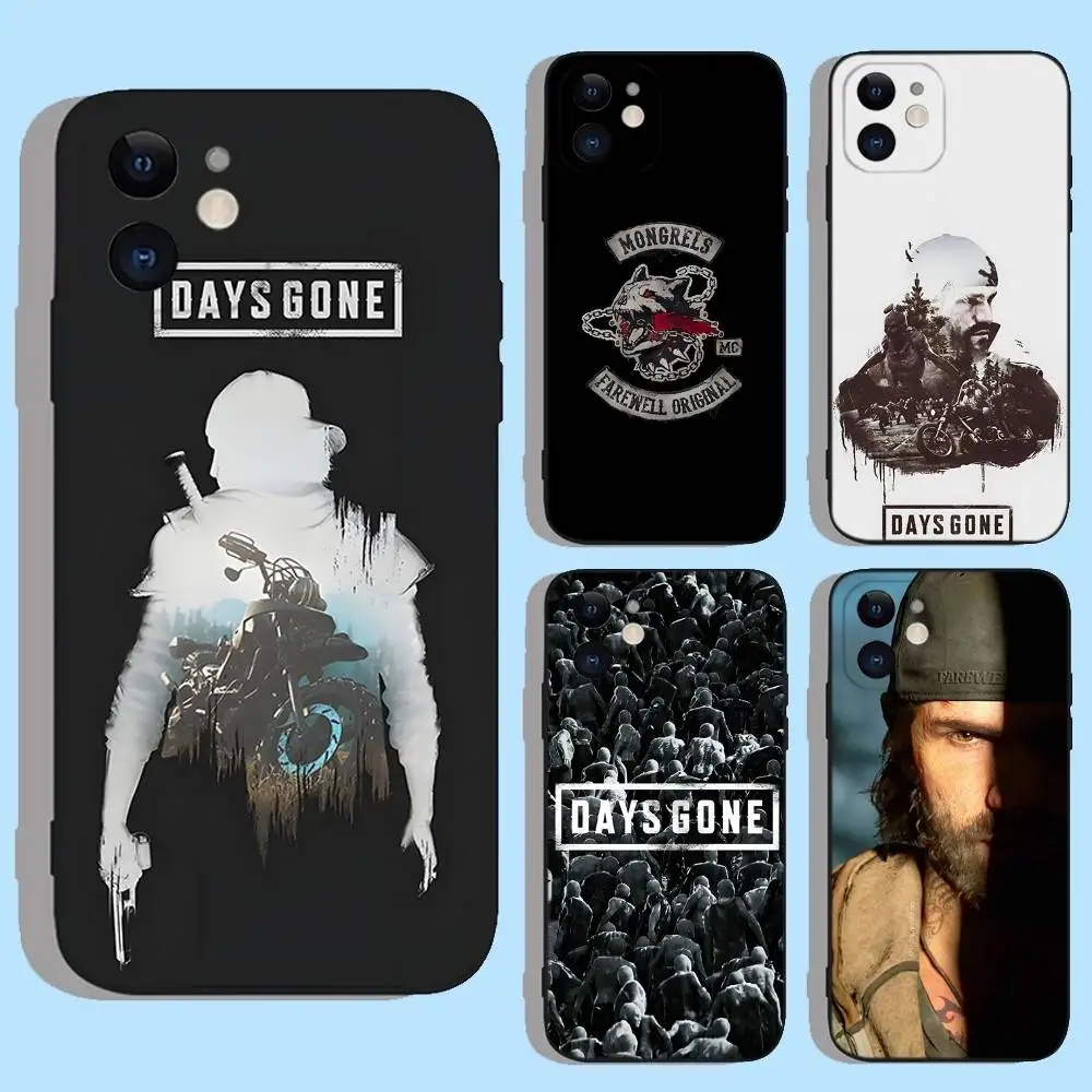 

Game D-Days Gone Phone Case For iPhone 16e,16,15,14,13,12,11,XS,XR,X,8,7,Pro,Max,Plus,mini Silicone Black Cover