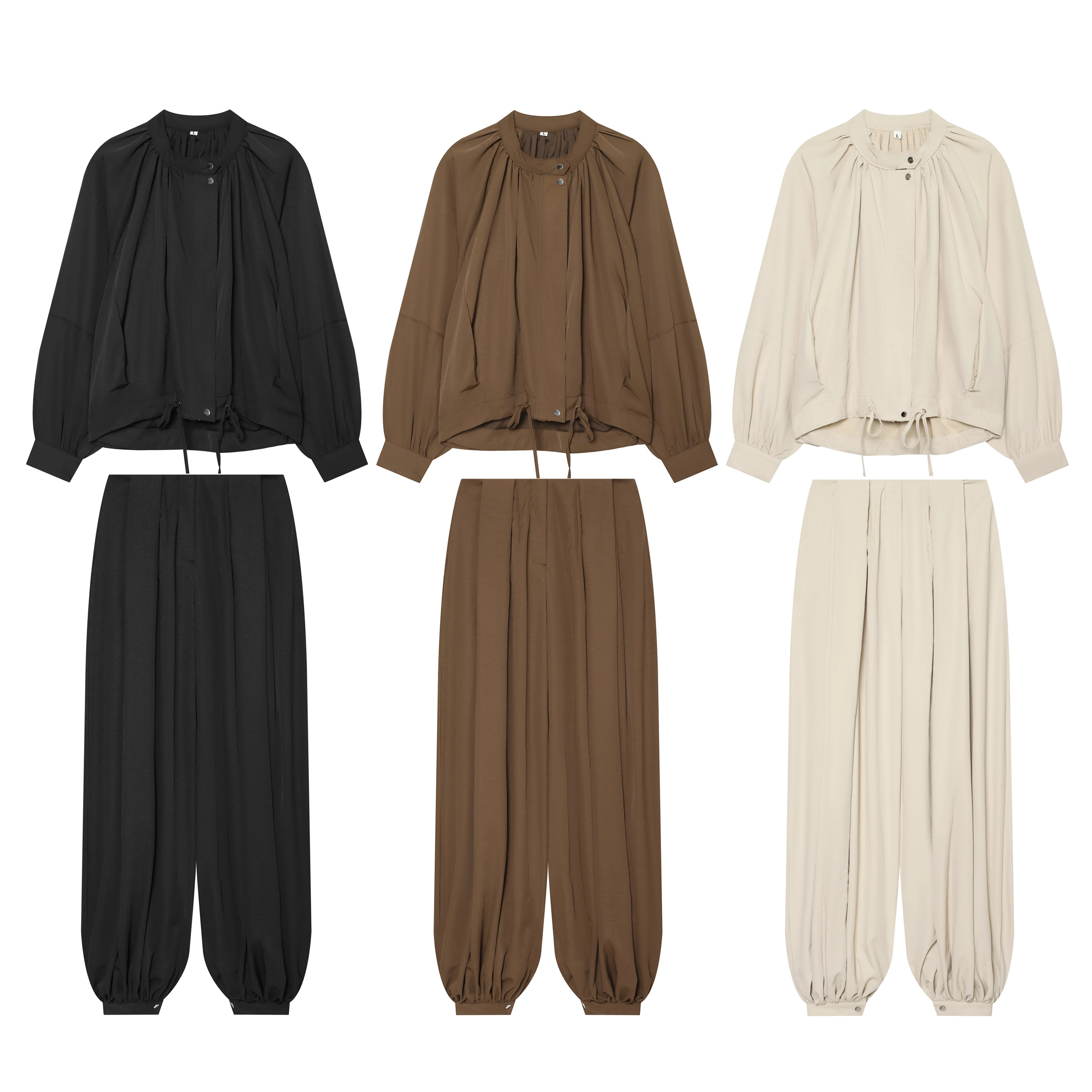 Women'S Fashion Long Coat - Chinese Style Stand Collar Long Sleeve