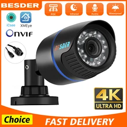4K 8MP POE IP Camera Outdoor Waterproof H.265 Onvif Motion Detection Home Security Bullet CCTV Camera Video Surveillance for NVR