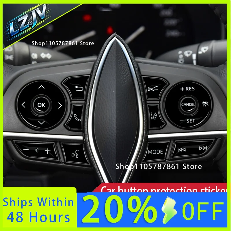 FOR Toyota Levin Corolla Steering Wheel Control Button Decal Gear Shift Window up Button Protection Sticker Car Accessories