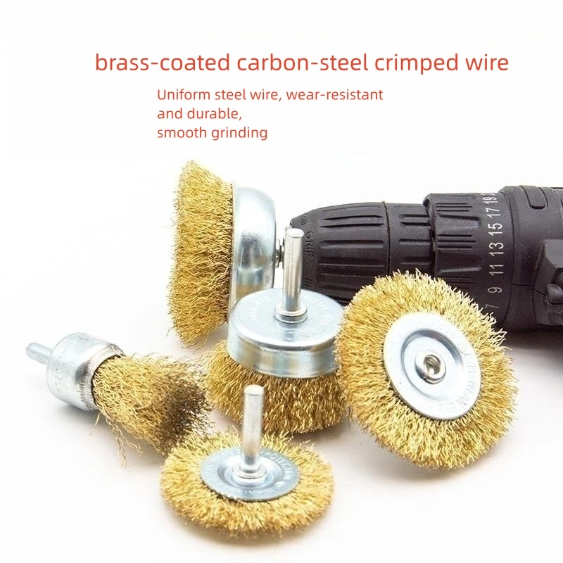 5-Piece Wire Brush for Drill with 1/4-Inch  Arbor for Cleaning Rust, Stripping and Drill Attachment