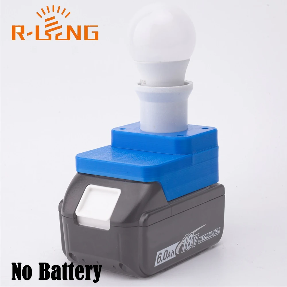 Luz de Trabalho Led com Bateria de Lítio Lâmpada Interior e Exterior Lâmpada E27 para Makita Série 18v sem Bateria 5w