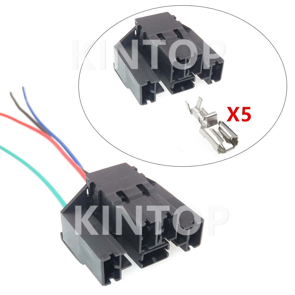 1 Set 5 Pins AC Assembly Car Socket with Wires 443972995 Auto Large Current Wire Cable Connector 928720-1