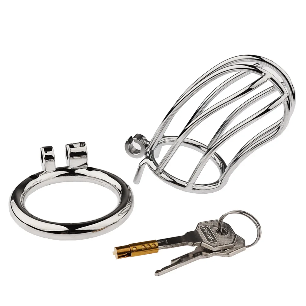 Metal Cock Cage Male Chastity Device Erotic Urethral Lock Sex Toys For Men Gay Bondage Belt Penis Ring SM Alternative Adult Toy