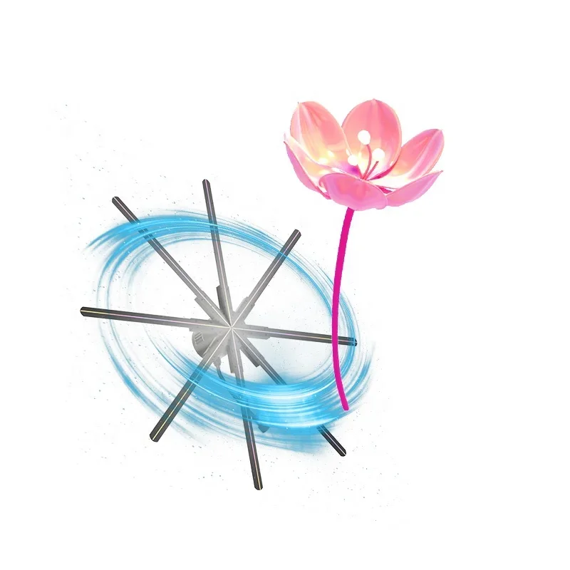 Naked Eye Stereo 150cm HD Animation Hologram Display Fan Air Suspension LED Holographic Display Advertising Machine 3D Led Fan