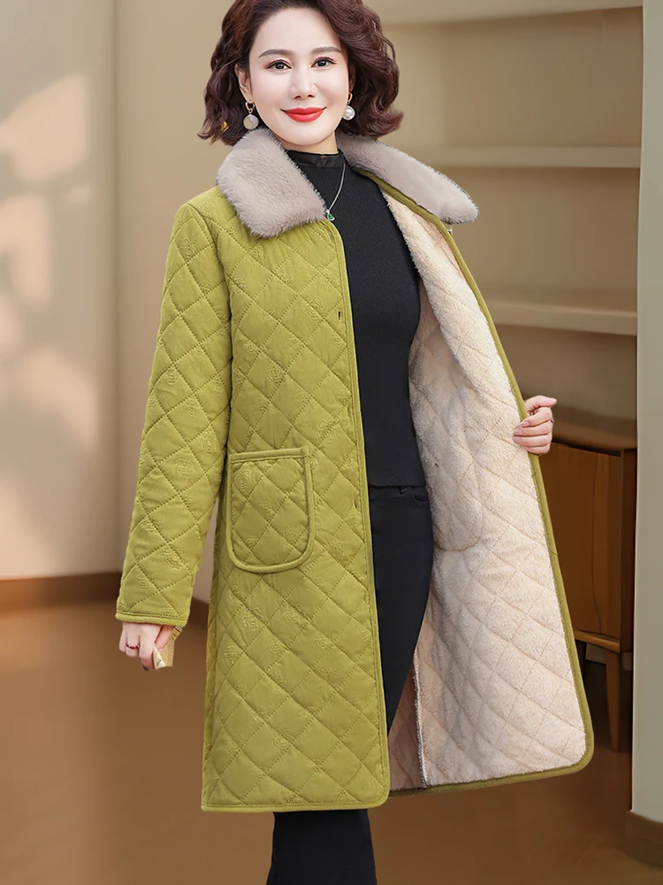 

Женское хлопковое платье Thiened Fce, свободное пальто в этническом стиле, осенне-зимняя одежда для среднего возраста и ли