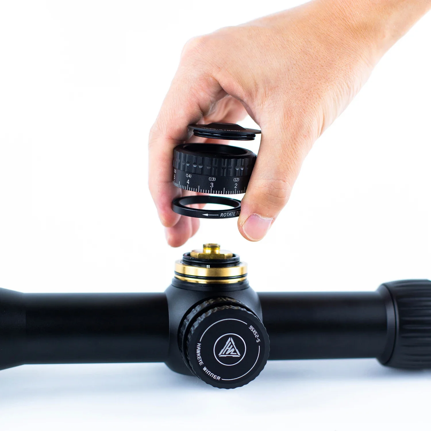 Hawkeye Optics نطاقات Rnage الطويلة 5-25X56FFP IR نطاق الصيد بدون توقف أنبوب 34 مم