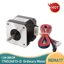 Nema 17 Stepper Motor 17HS3401S 1.3A 28N.CM H34mm 4-Lead For 3D Printer 42BYGH34 With DuPont Wires CNC 42 Stepper Motor