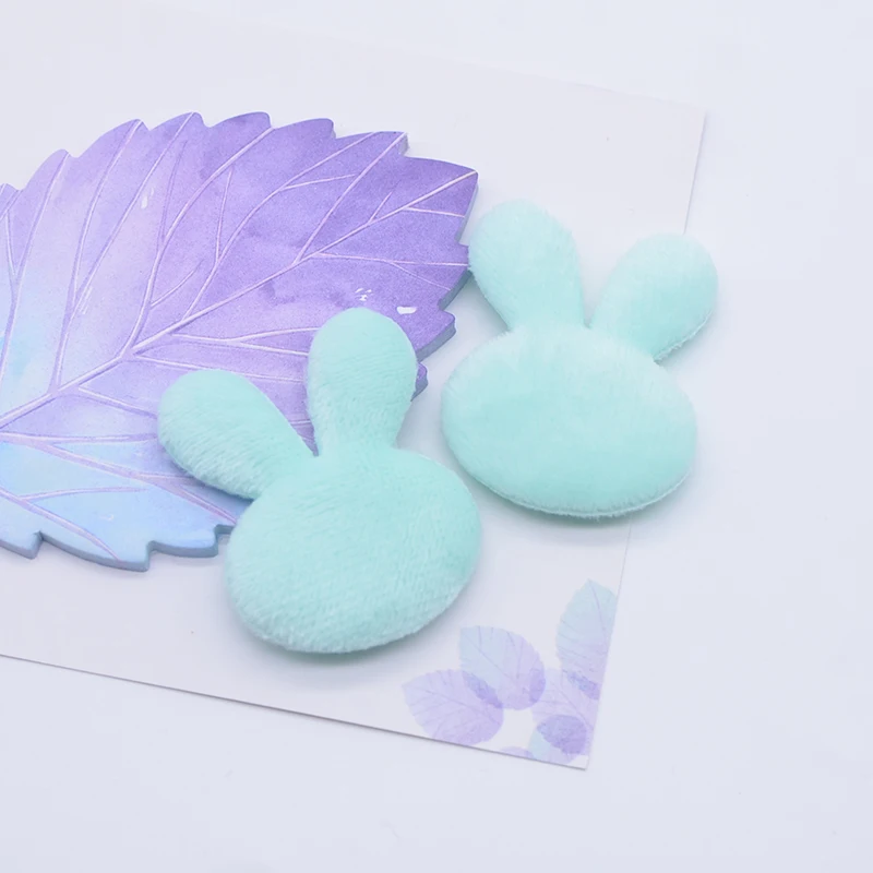 24Pcs 3.2*4cm Double Sided Suede Plush Kawaii Rabbit Appliques for Clothes Hat Leggings Sewing Patches DIY Headwear Accessories - view 4