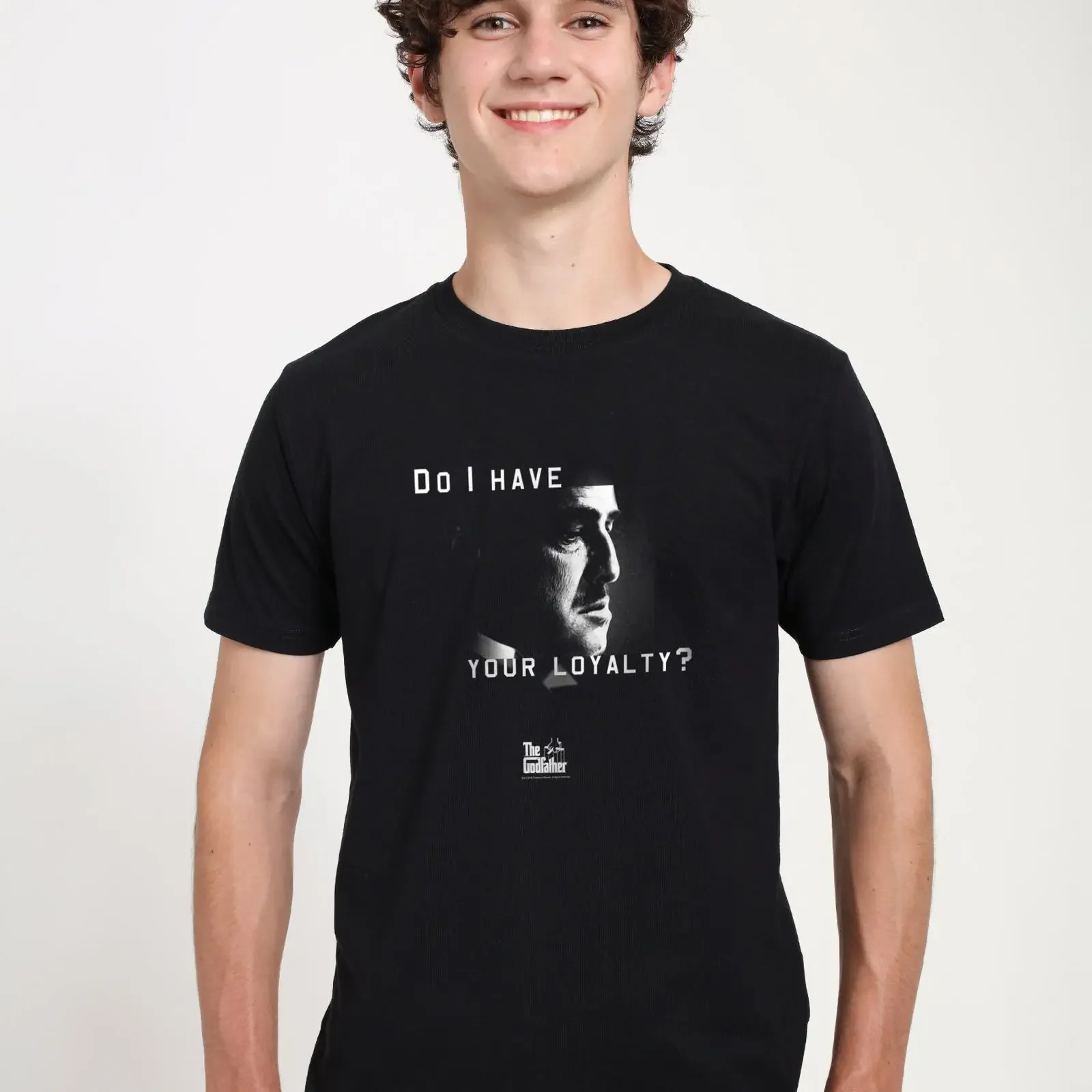 Henry Tiger THE GODFATHER LOYALTY Print T shirt black vintage Washed Casual homme graphic Soft Versatile streetwear Slightly