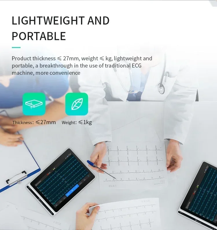 LEPU Portable EKG Machine ECG Machine with Analyzer 12 channel