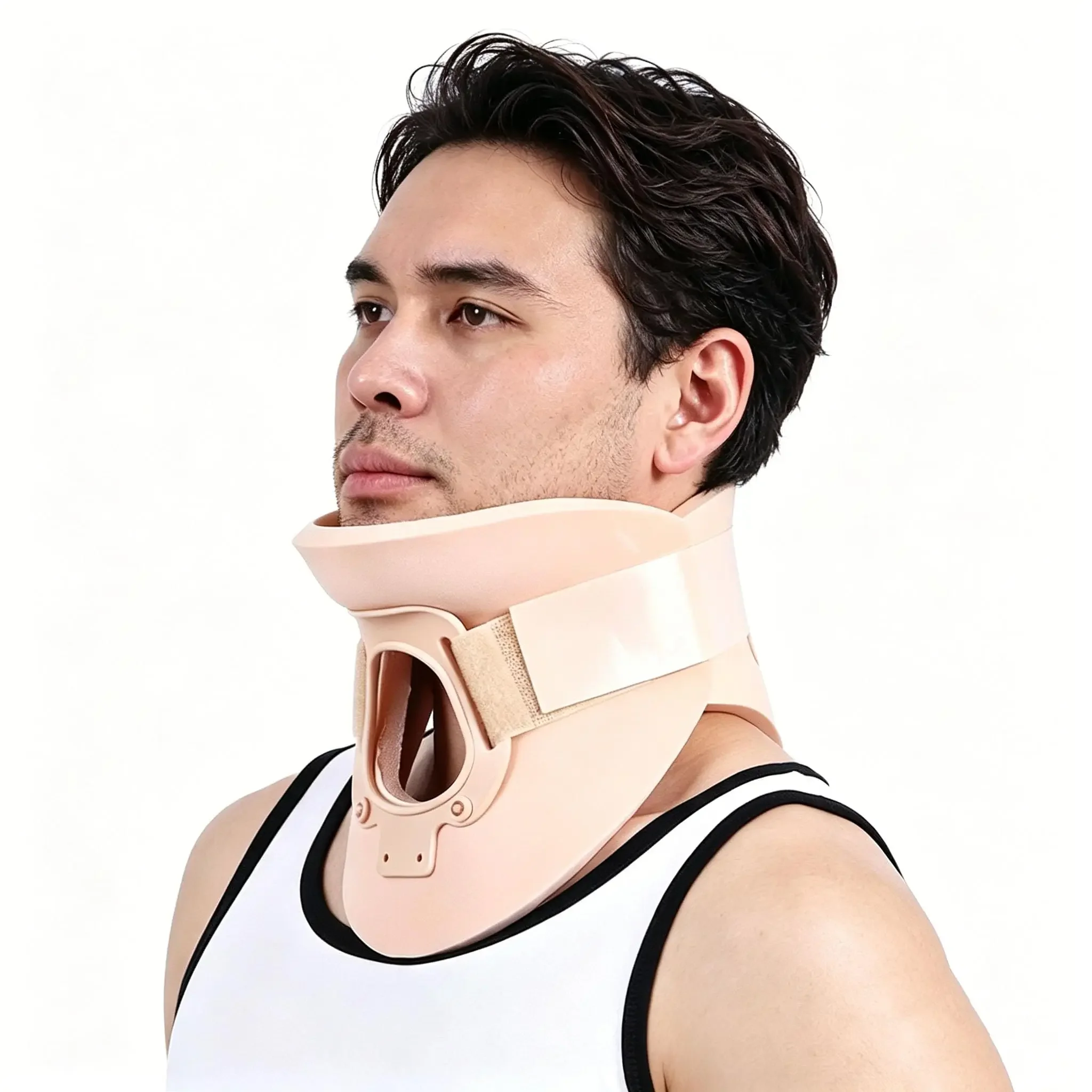 Soft Foam Cervical Collar Adjustable 3 1/4 Inch Neck Brace Support Neck Pain Relief Immobilizer Traction Stabilizer