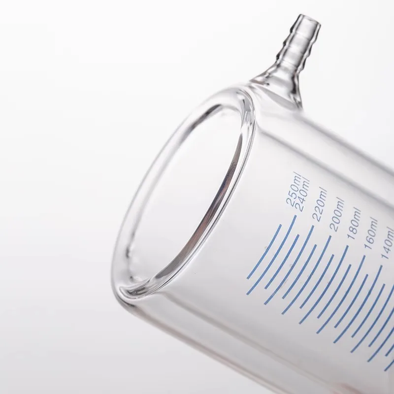 1piece Lab Borosilicate Glass Double Layer Beaker Laboratory Jacketed Beaker 50ml/100ml/250ml/300ml/500ml/1000ml