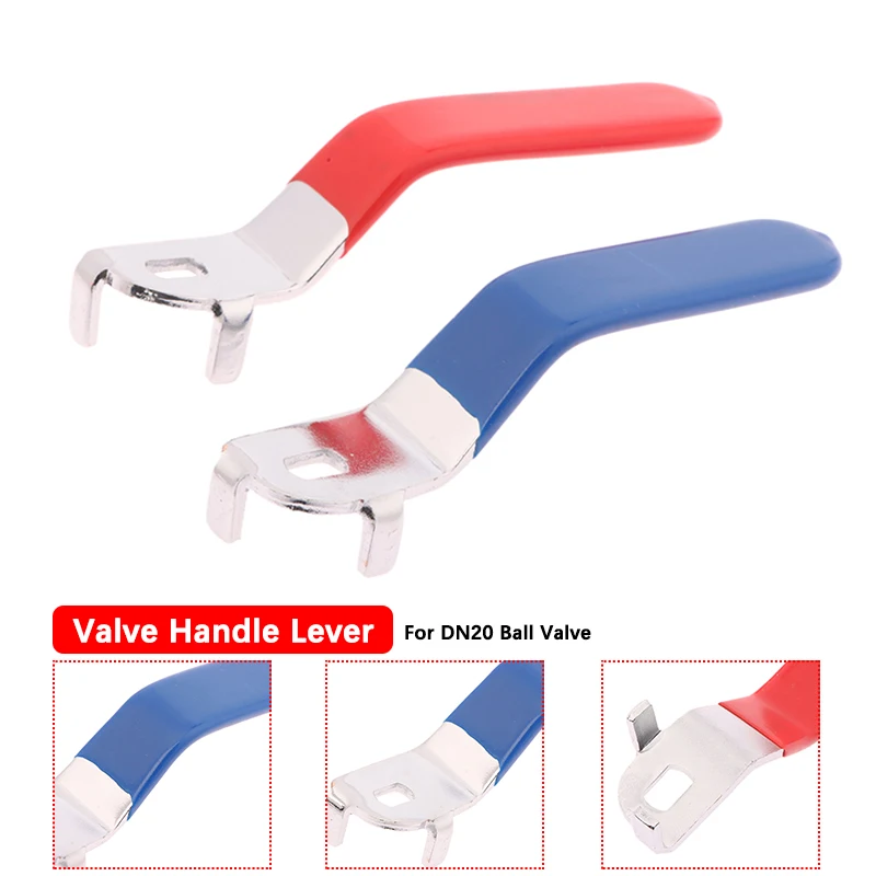 

1 шт., ручка клапана, ручка рычага, железная хромированная замена с пластиковой ручкой, четверть поворот, синий/красный для шарового крана DN20