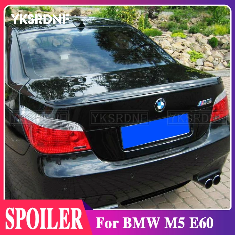 

For BMW M5 E60 Spoiler 2006-2010 520 525li 528li High Quality ABS Material Car Rear Wing Primer Color Rear SpoilerHarman style