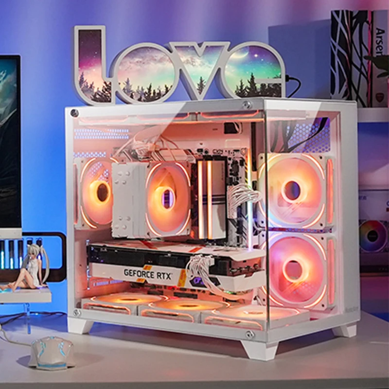 I5-14600KF/5060TiS960 Blizzard host computer da gioco desktop fai da te bianco nero vista mare