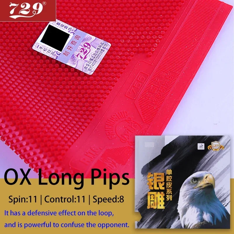 Original Friendship 729 755 OX Long Pips Table Tennis Rubber Professional Pips in Fast Speed Ping Pong Rubber without Sponge