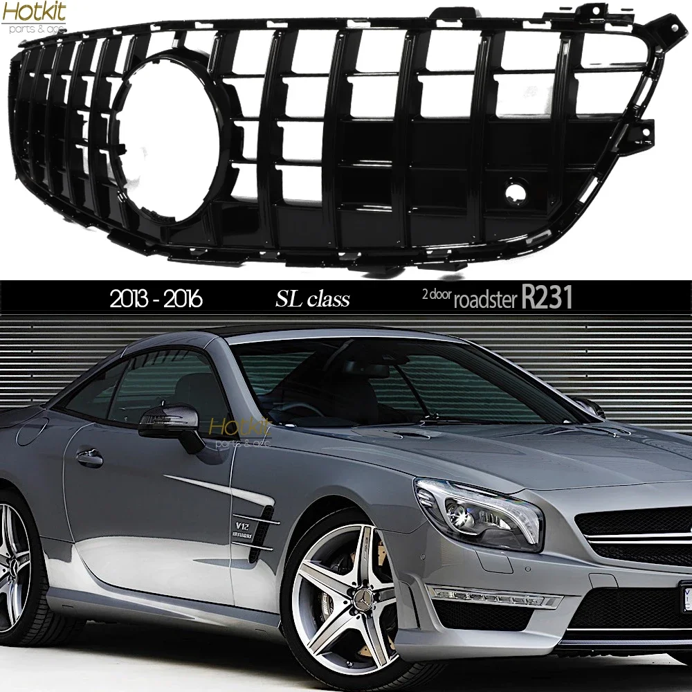 Replacement Bumper Grille GTR Type For Mercedes SL Class R231 (Pre-Facelifted) 2013 - 2016 (Not for SL63 SL65)