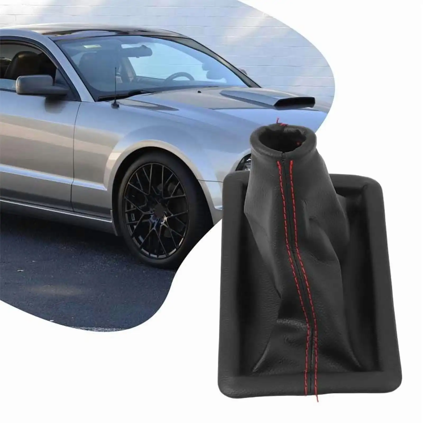 8R3Z-7277-AA Shift Boot Shifter Boot Cover for Ford Mustang 2005 2006 2007 2008 2009 Manual Car Transmission Gear Change Lever view 2