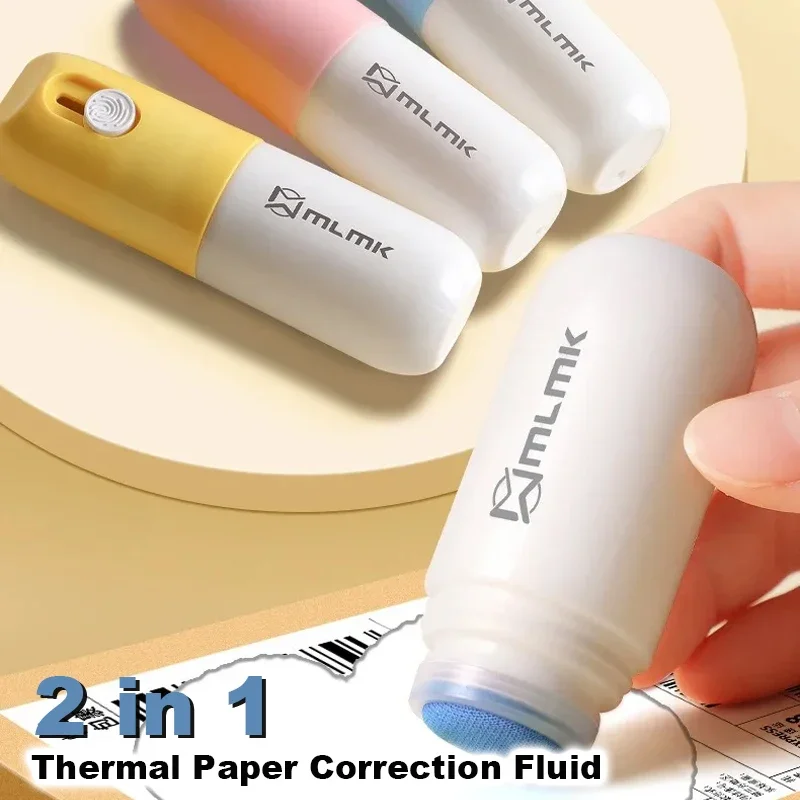 Papel térmico Correção Informação Fluid Box Opener, Protetor da Informação, Unboxing Faca, Material Escolar, 2 em 1