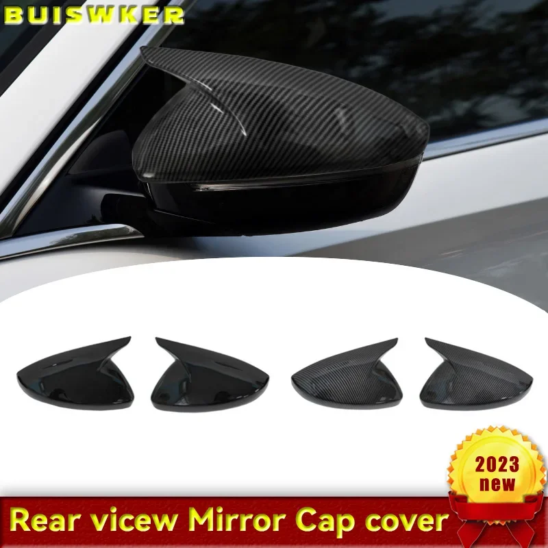 For Peugeot 208 2020-2023 Peugeot 308 2014-2020 508 2008 Rearview Side Mirror Cover Wing Cap Sticker Exterior Case Trim Carbon