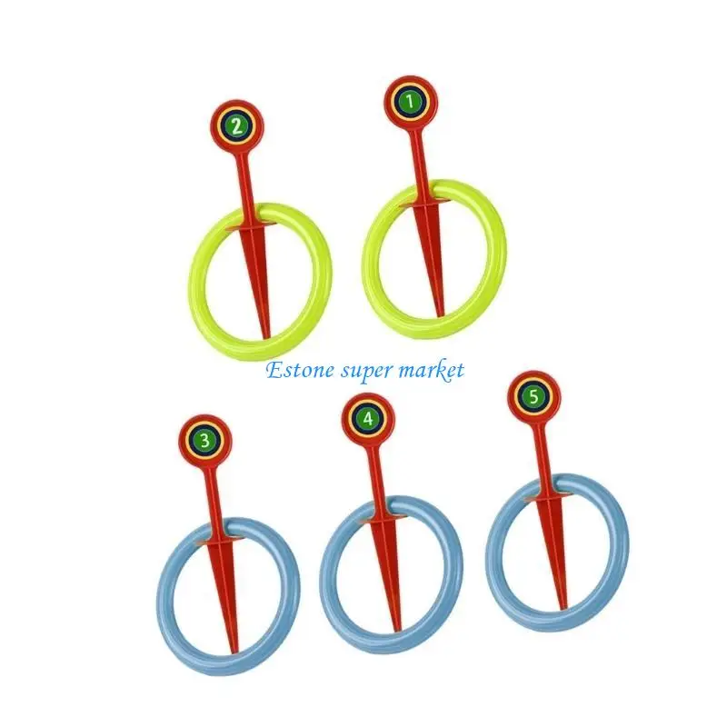 090B 5 Bright Rings 5 Posts Outdoor Activity Set Stimulates Creativity 3+ Years Old